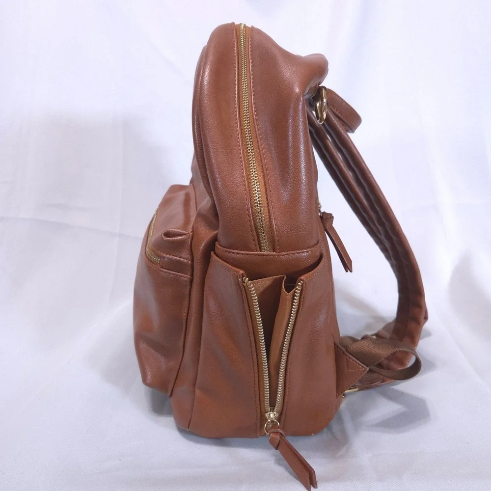 MAEDN All Day Backpack Medium Vegan Leather Saddle Diaper Bag Travel Cottagecore